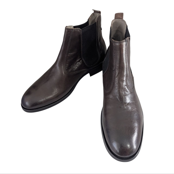 NEW ...Allsaints Men\'s Gus Leather  Chelsea Brown Boots -.. Size 12 main image 6